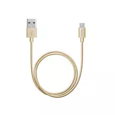 Кабель Deppa USB - microUSB, алюминий/нейлон, 1.2 м, золотой