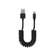 Кабель Deppa USB - microUSB, витой, 1,5 м, черный