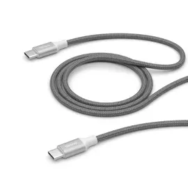 Кабель Deppa USB Type-C - USB Type-C 1.2 м - Серый, Серый