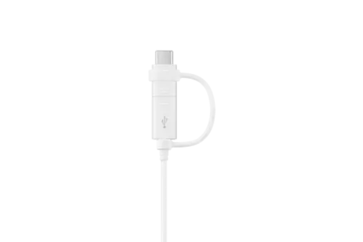 Кабель Samsung комбинированный USB - microUSB, USB Type-C, 1.5 м - белый, Белый