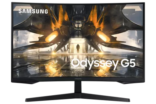 Монитор Samsung Odyssey G5 (S32AG552EI), 32", изогнутый, игровой - Чёрный, Чёрный