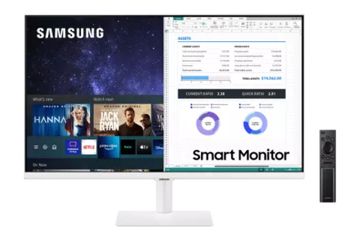 Монитор Samsung SMART S27AM501NI, 27", ОС Tizen - белый, Белый