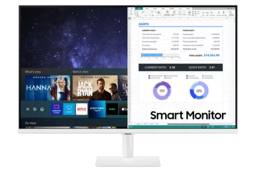 Монитор Samsung SMART S32AM503NI, 32", ОС Tizen - белый, Белый