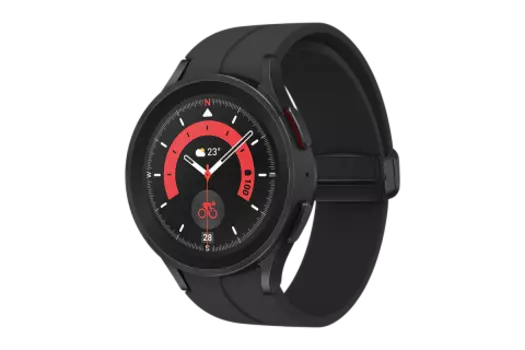 Смарт-часы Samsung Galaxy Watch5 Pro 45мм - Черный-титан, Чёрный