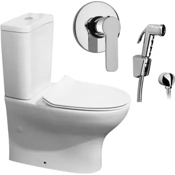 Комплект унитаза компакт с гигиеническим душем Sanitana