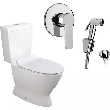 Комплект унитаза компакт с гигиеническим душем Sanitana