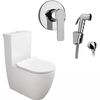 Комплект унитаза компакт с гигиеническим душем Sanitana