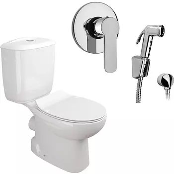 Комплект унитаза компакт с гигиеническим душем Sanitana
