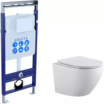 Комплект унитаза с инсталляцией Aquatek