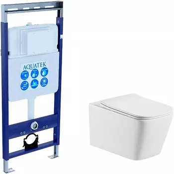Комплект унитаза с инсталляцией Aquatek