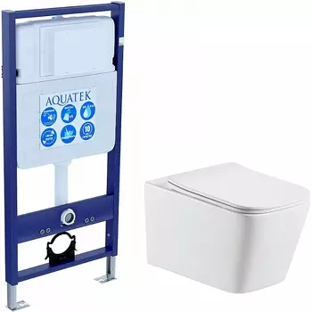 Комплект унитаза с инсталляцией Aquatek