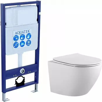 Комплект унитаза с инсталляцией Aquatek