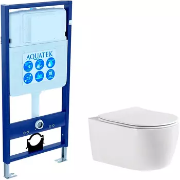 Комплект унитаза с инсталляцией Aquatek