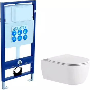 Комплект унитаза с инсталляцией Aquatek