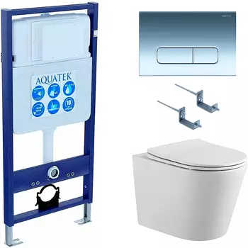 Комплект унитаза с инсталляцией Aquatek