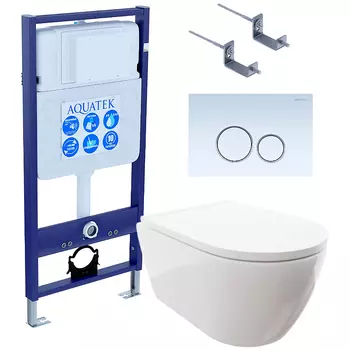 Комплект унитаза с инсталляцией Aquatek