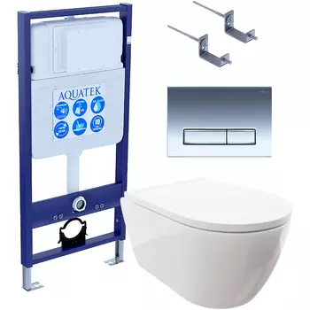 Комплект унитаза с инсталляцией Aquatek