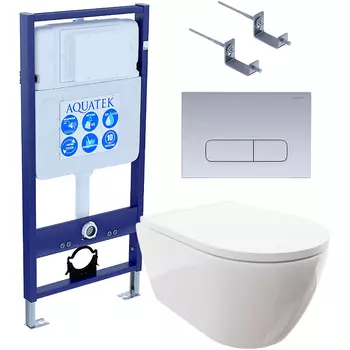 Комплект унитаза с инсталляцией Aquatek