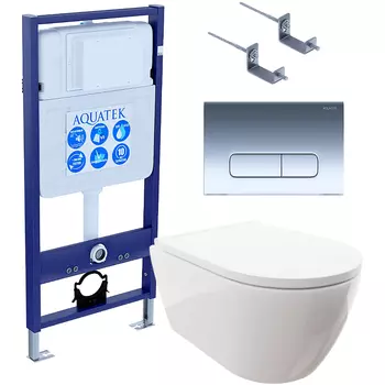 Комплект унитаза с инсталляцией Aquatek