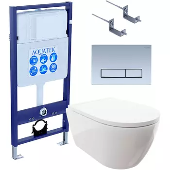 Комплект унитаза с инсталляцией Aquatek