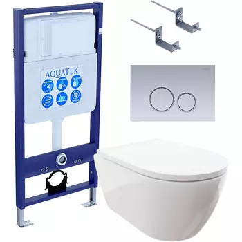 Комплект унитаза с инсталляцией Aquatek