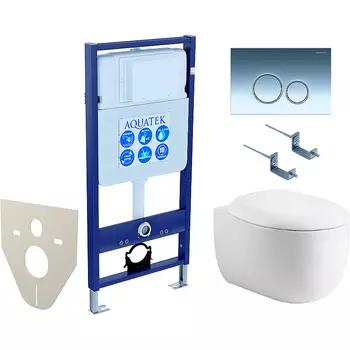Комплект унитаза с инсталляцией Aquatek