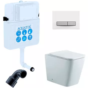 Комплект унитаза со смывным бачком Aquatek