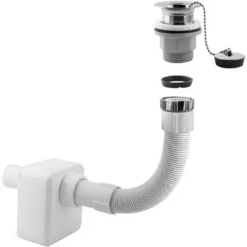 Сливная трубка с сифоном и клапаном для раковины Nofer