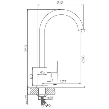 Смеситель для кухни Haiba