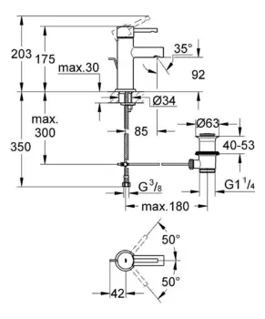 Смеситель для раковины Grohe