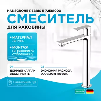 Смеситель для раковины Hansgrohe