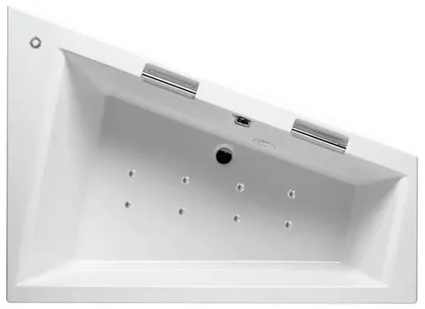 Аэромассаж Riho Doppio Yan Pool Relax AM с пневмоуправлением, хром/плоская форсунка