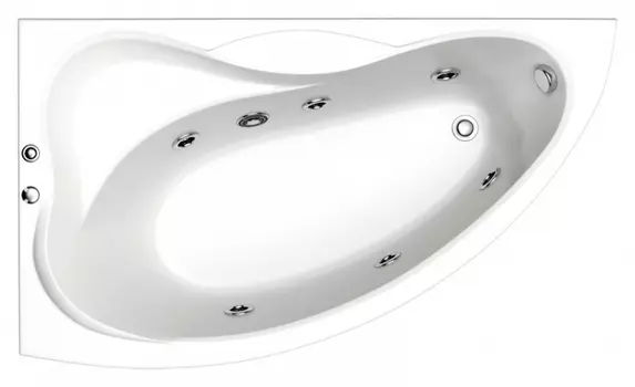 Акриловая ванна Bas Вектра 150 см L с г/м Вн БасВГ10