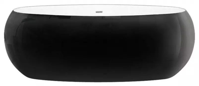 Акриловая ванна BelBagno BB18-NERO/BIA