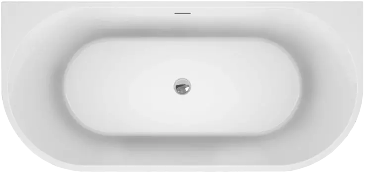 Акриловая ванна BelBagno BB710-1400-750 140x75 см, овальная, со сливом-переливом, с донным клапаном