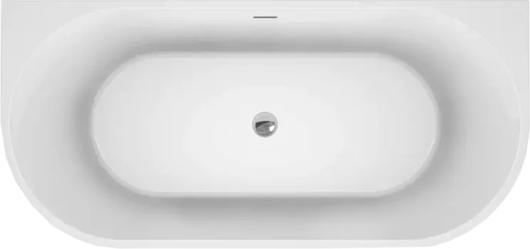 Акриловая ванна BelBagno BB710-1500-750 150x75 см, овальная, со сливом-переливом, с донным клапаном