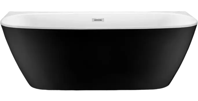 Акриловая ванна Esbano San Marino 170x80 см, с ножками, со сливом-переливом, с донным клапаном, black San Marino (black)