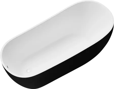 Акриловая ванна Grossman Galaxy GR-1403MB 170x75 см, отдельностоящая, овальная, с каркасом, со сливом-переливом, черная, матовая