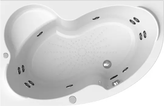 Акриловая ванна Radomir Vannesa Massage Ирма 169х110, с каркасом, экраном и полотенцедержателем, баланс, L 2-76-2-1-0-217