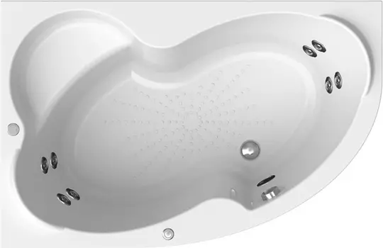 Акриловая ванна Radomir Vannesa Massage Ирма 169х110, с каркасом и экраном, классик, L 2-75-2-1-9-217