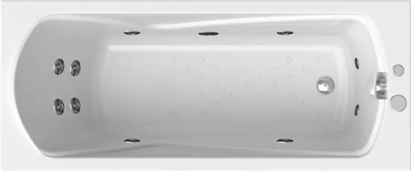 Акриловая ванна Radomir Vannesa Massage Сильвия 168х70, с каркасом и экраном, актив 2-77-2-0-9-205Р