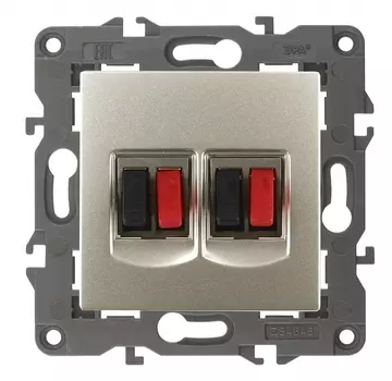 Аудиорозетка двойная ЭРА Elegance 14-3112-04