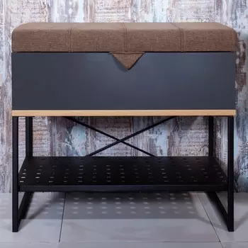 Банкетка Бриклаер Форест 60 дуб золотой, антрацит 4627125414732