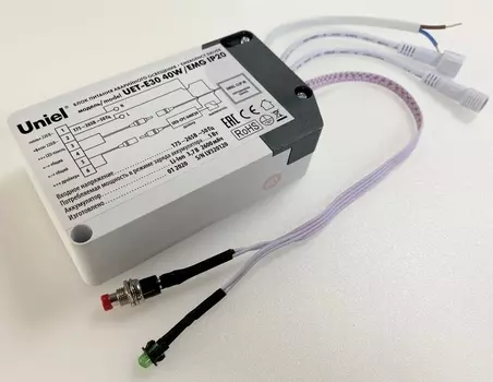 Блок аварийного питания (UL-00006766) Uniel 3,7V 40W IP20 2,6A UET-E30 40W/EMG IP20