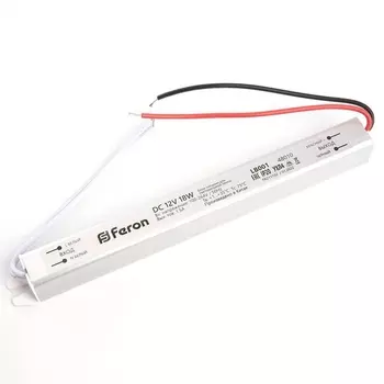 Блок питания для светодиодной ленты Feron LB001 12V 18W IP20 1,5A 48010 /48010