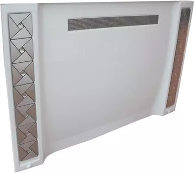 Боковой экран Radomir Хельга 2 с декоративной вставкой Swarovski и вставками Арт-мозаика, правый 1-31-0-2-0-045