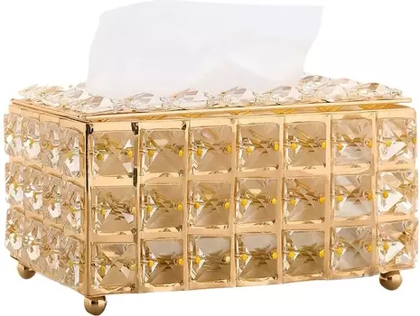 Бокс для салфеток Kassatex Crystal CRL-TH-GD золото
