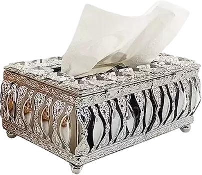 Бокс для салфеток Kassatex Crystal Silver CRT-TH-SLV серебро