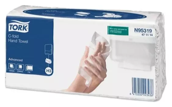 Бумажные полотенца Tork Singlefold 471114 H3 (Блок: 20 уп. по 120 шт.) 471114-60