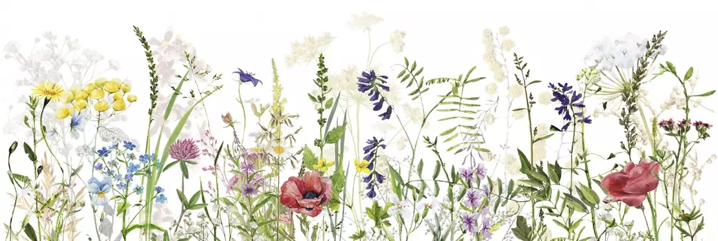 Декор Creto Flora Bloom 20х60 белый 04-01-1-17-05-01-2830-1